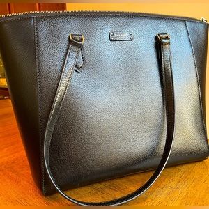 Kate Spade Black leather Laptop bag/tote bag/large shoulder hand bag